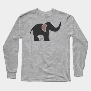 elephant mother and baby Long Sleeve T-Shirt